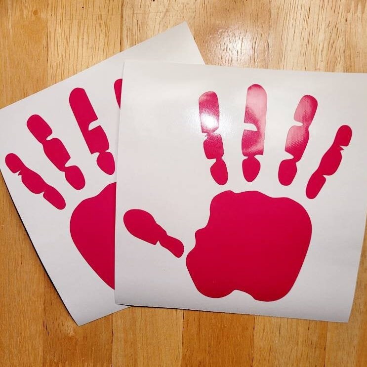 Hand Wave Vinyl Decal Sticker, Car Decor