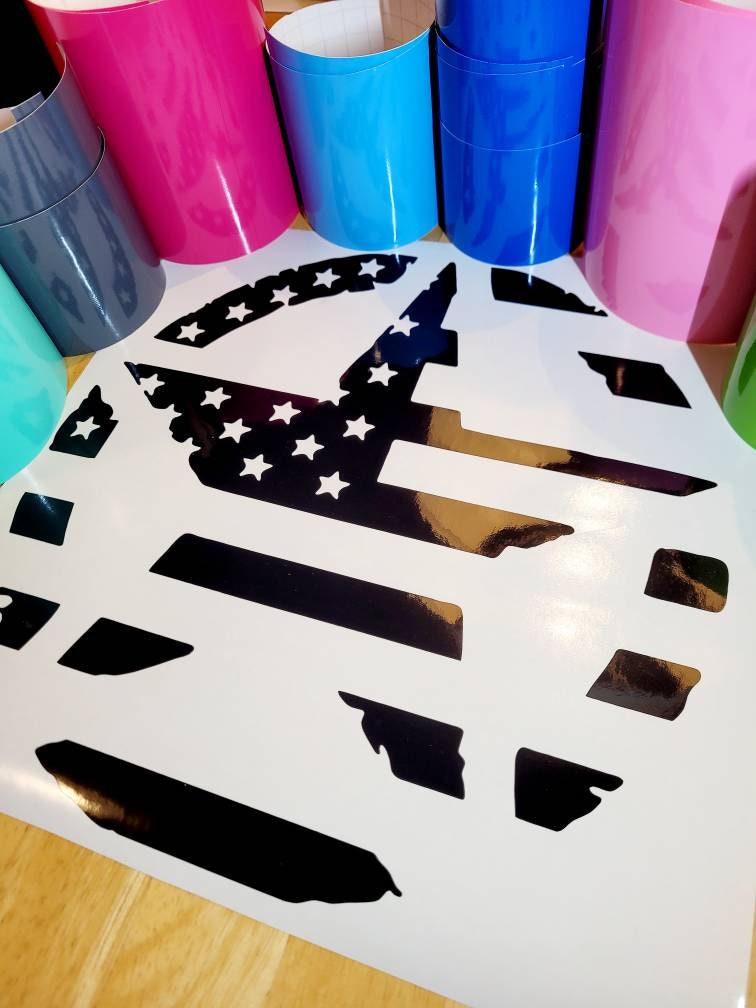American Flag Star Vinyl Decal for Car, Truck, RV, Trailer, Camper