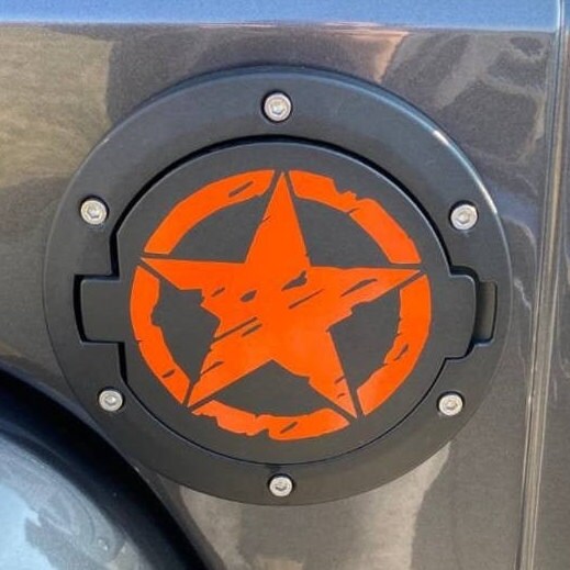 Distressed Star Vinyl Decal Sticker for Car Hood/Door/Fender