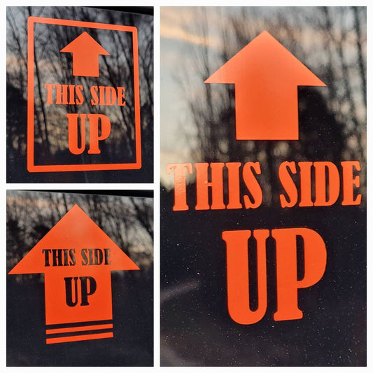 This Side Up Vinyl Decal for Truck, SUV, ATV
