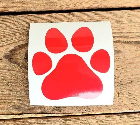 Paw Print Vinyl Decal, Car, Truck, RV, Camper, Laptop Sticker, Pet Lover Gift