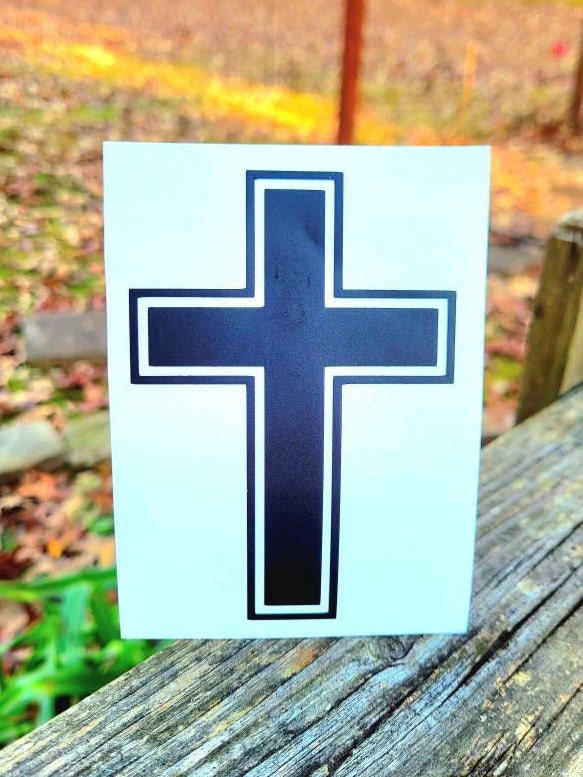 Christian Cross Vinyl Decal for Car, Truck, Van, Camper, RV, Trailer, Laptop