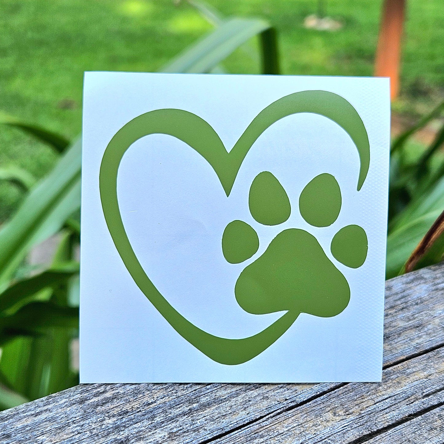 Heart Paw Print Vinyl Decal, Car, Truck Sticker