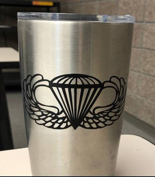 Army Jump Wings Vinyl Decal, US Army 82nd Airborne Wings Decal, Parachutists Jump Wings Badge, Airborne Wings Insignia