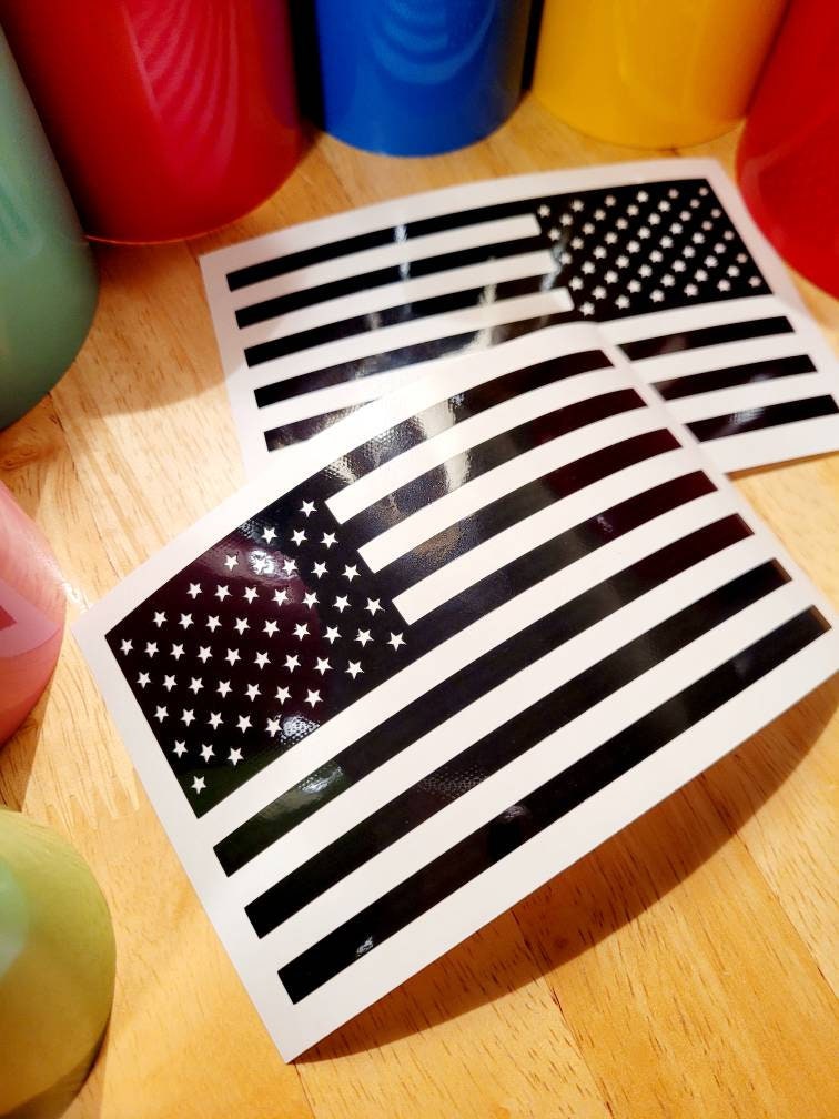 Set of American Flag Vinyl Decals Stickers | US Flag Fender Decals | America Flag Sticker Set | USA Flag Set | Multiple Colors and Sizes