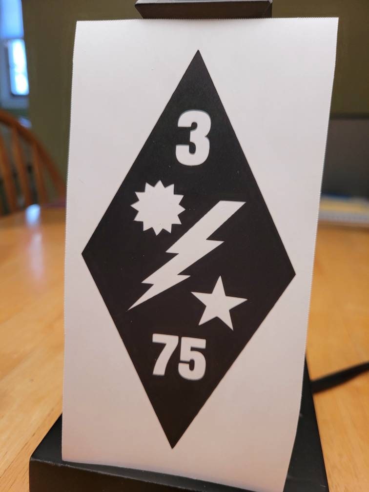 75th Army Ranger Regiment Vinyl Decal Sticker for car truck cup, Ranger Insignia, Ranger Battalion Diamond, Ranger Sticker 75