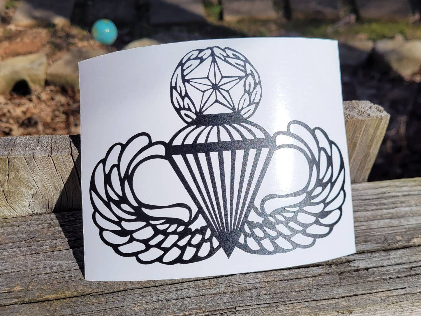 Army Master Parachutist Jump Wings Vinyl Decal, US Army Airborne Wings Decal, Master Parachutists Jump Wings Badge, Airborne Wings Insignia