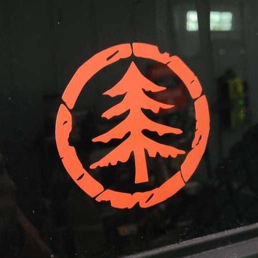 Distressed Tree Vinyl Transfer Decal Sticker for Car, Truck, Camper, RV, Van, window, or laptop. Multiple Colors offered and large sizes.