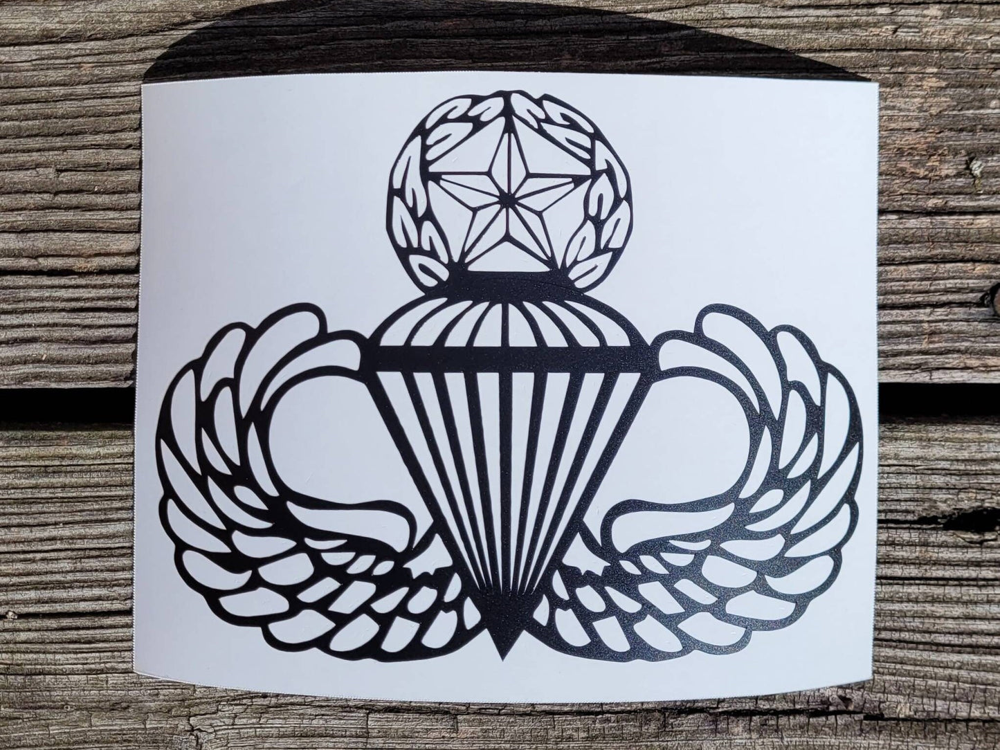 Army Master Parachutist Jump Wings Vinyl Decal, US Army Airborne Wings Decal, Master Parachutists Jump Wings Badge, Airborne Wings Insignia