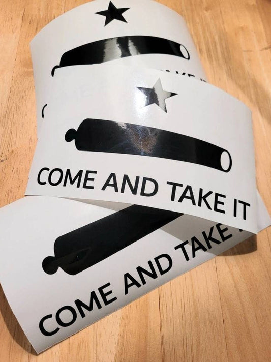 Come And Take It Vinyl Decal Sticker for car truck laptop cup | Come and Take It Window Stickers | Come and Take It Flag | Texas Flag Decals
