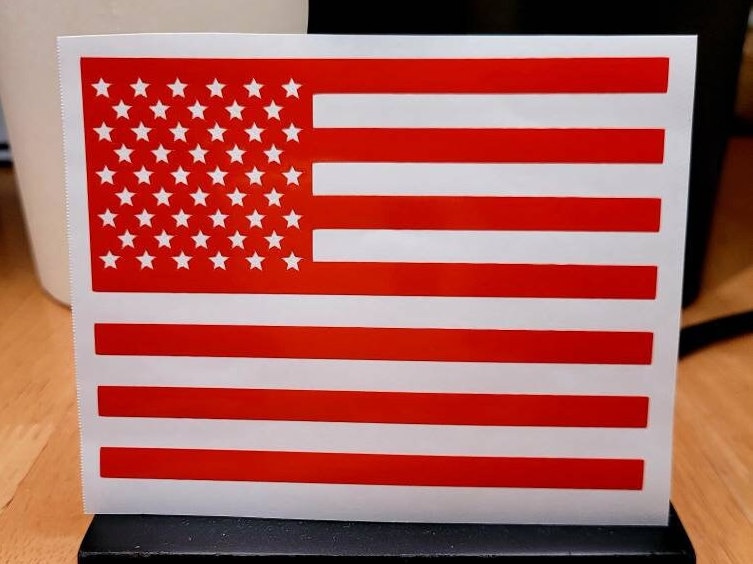 American Flag Vinyl Decal Sticker | American Flag Car Sticker | US Flag Cup Decal | USA Truck Flag Decal | US Military Flag Decal for Laptop