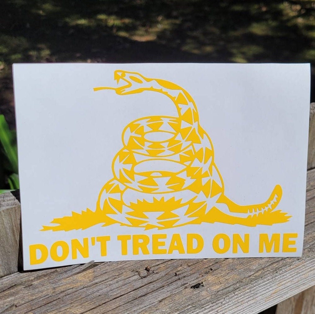 Don't Tread On Me Gadsden Vinyl Decal Sticker for car truck laptop bumper sticker, Dont Tread On Me, Rattlesnake Flag, Military Flag Decals
