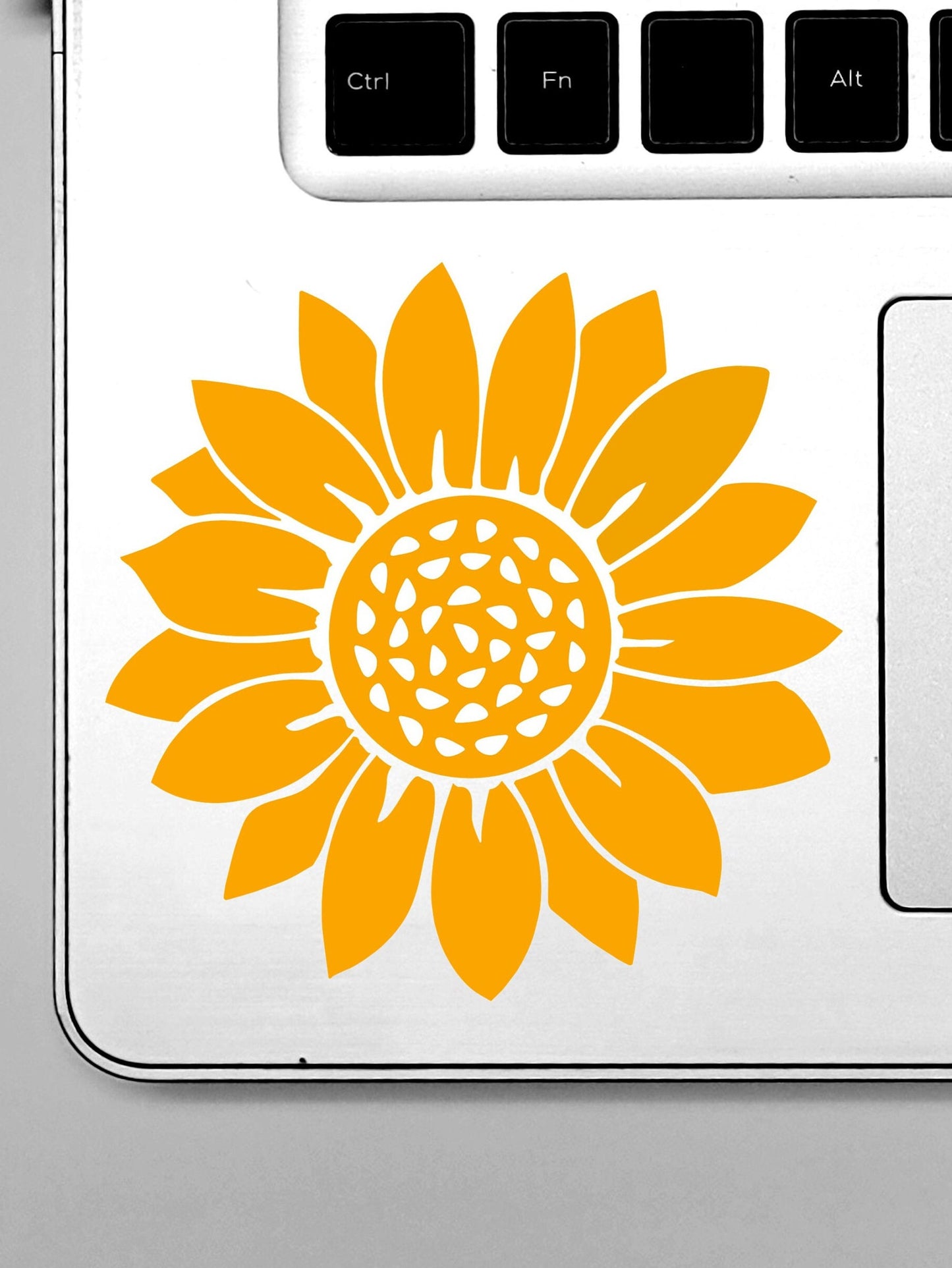Sunflower Vinyl Decal Sticker for car, truck, hood, window, fuel gas door, fender, cup or laptop available in multiple colors and sizes