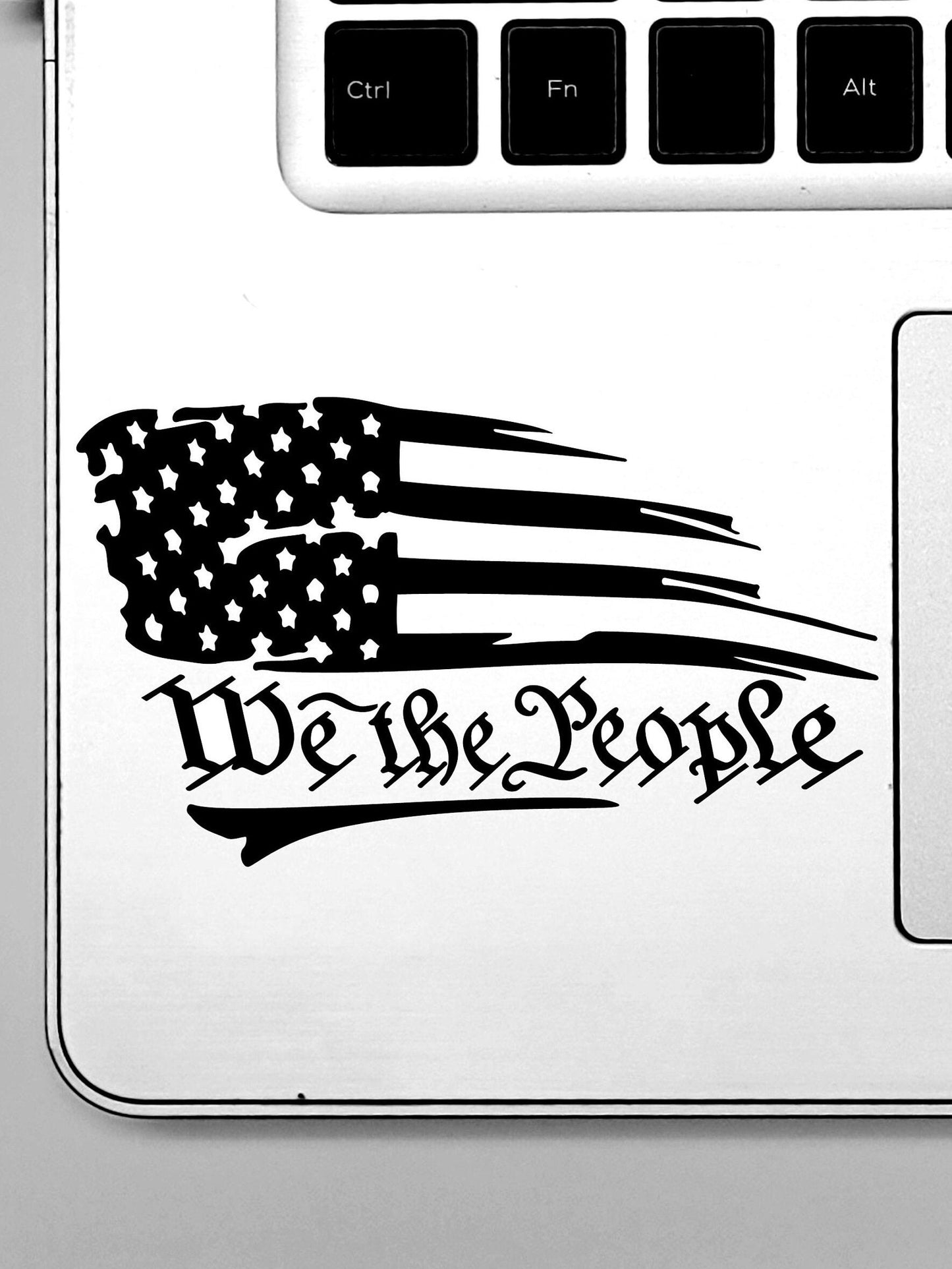 We the People American Flag Car Truck Window or Bumper Sticker Vinyl Decal | Patriotic Laptop Sticker | 2nd Amendment Sticker