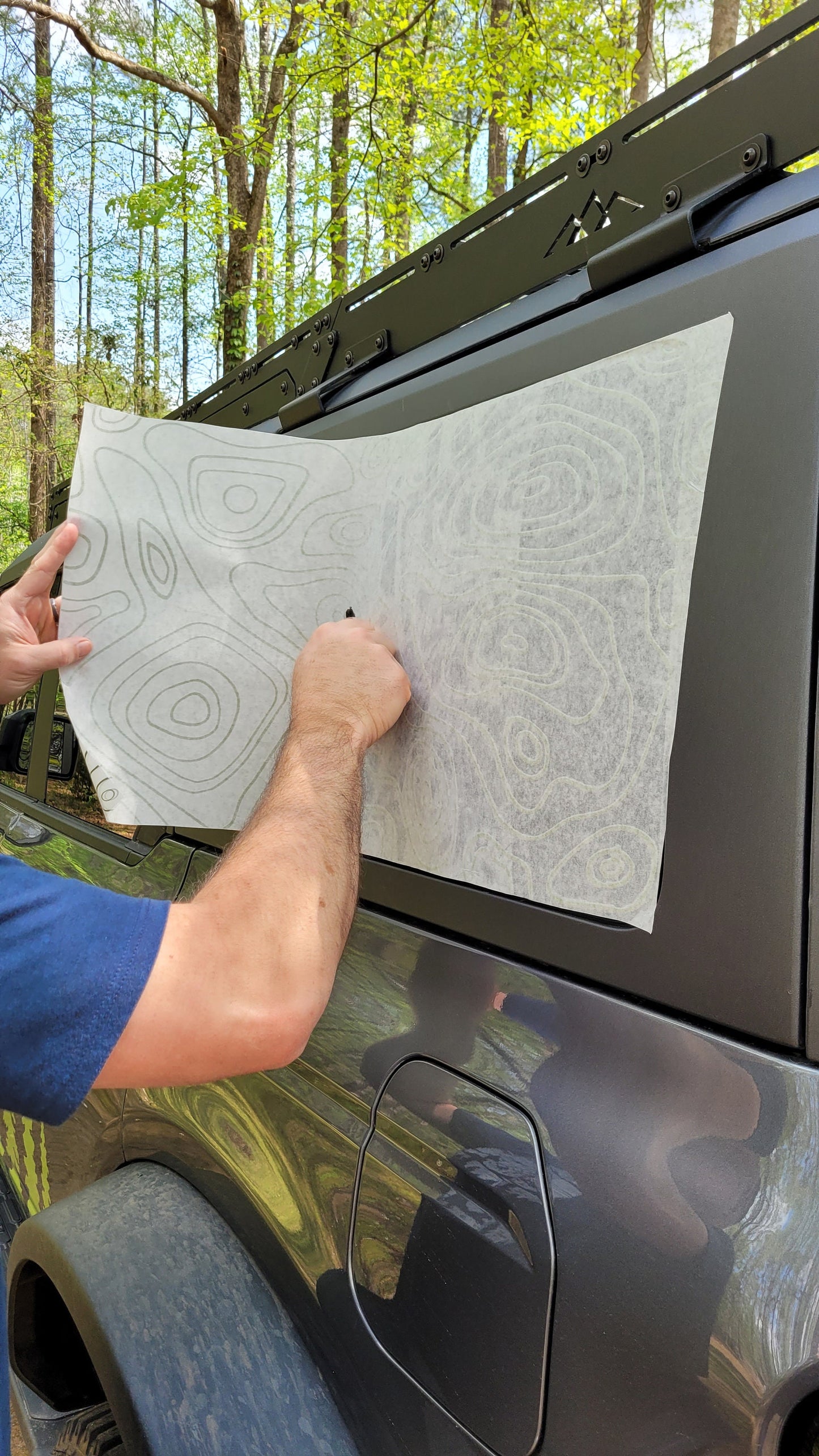 Topography Lines Vinyl Decal Sticker for your Car, Truck, RV, Camper, Van, Trailer. Multiple colors and sizes.