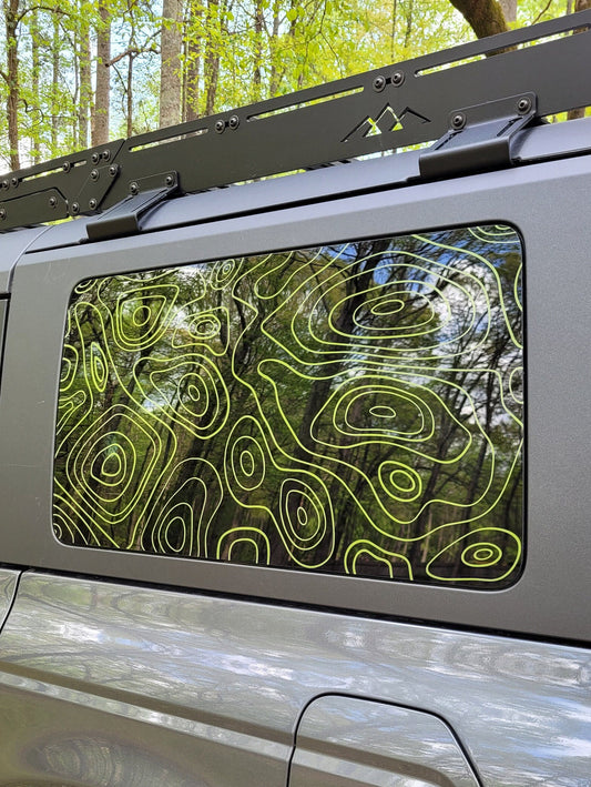 Topography Lines Vinyl Decal Sticker for your Car, Truck, RV, Camper, Van, Trailer. Multiple colors and sizes.
