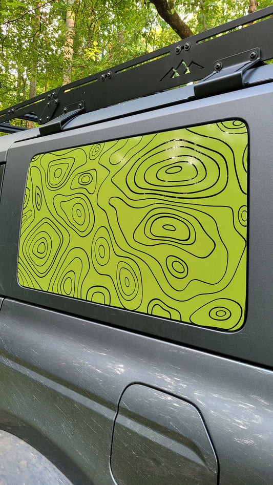 Topography Vinyl Decal Sticker DIY for your Car, Truck, Windows, RV, Camper, Trailer. Topographical lines decal, multiple colors and sizes.