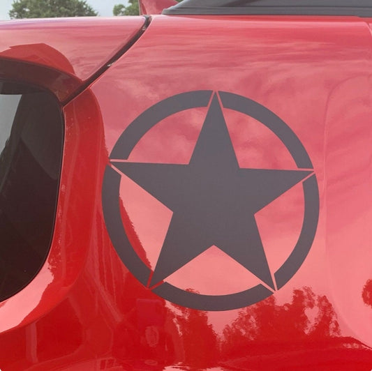Star Vinyl Decal Sticker for Hood Door Fender of Car, Truck, Van, Military Vehicle, ATV, Toy, Trailer
