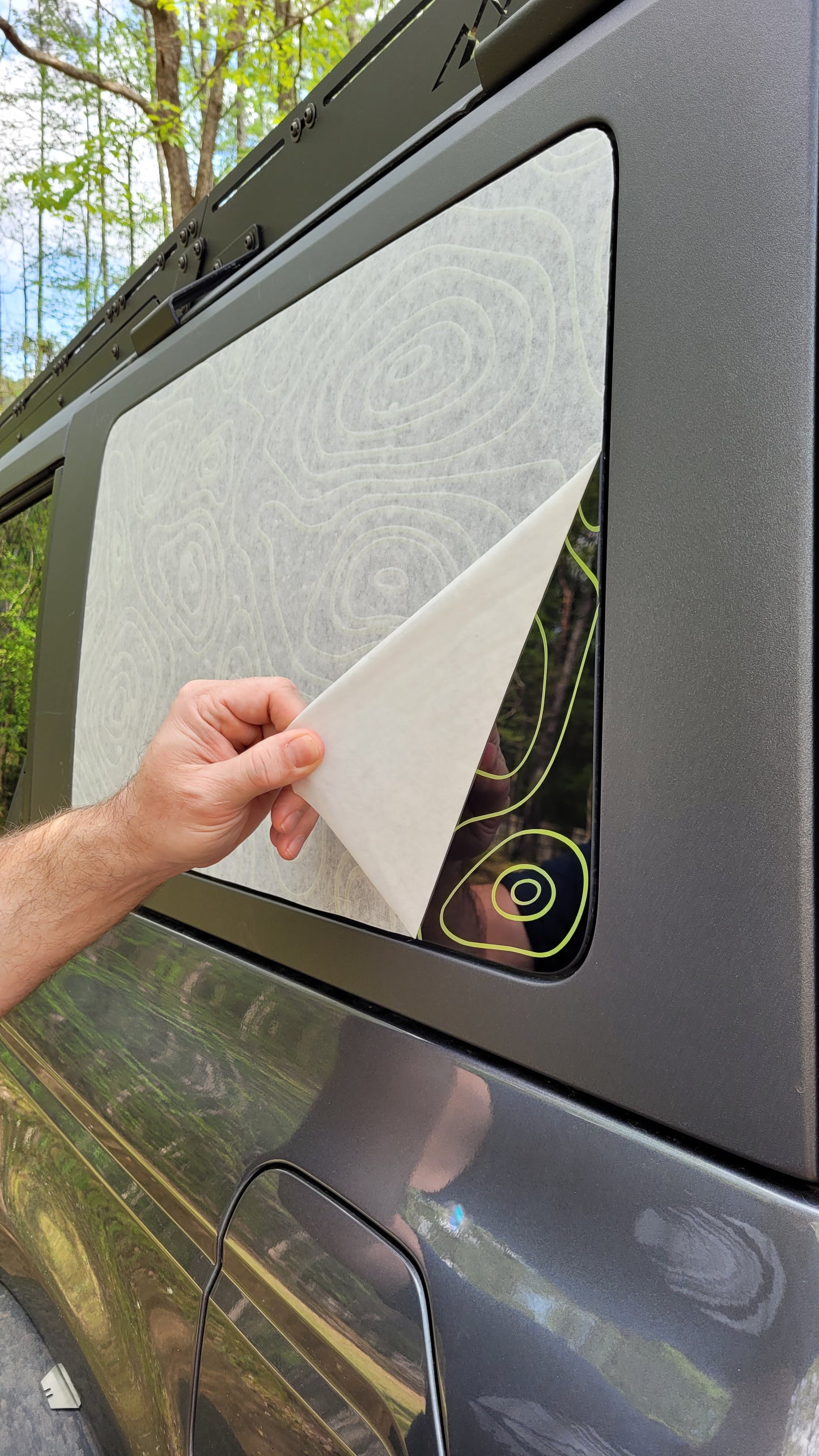 Topography Lines Vinyl Decal for Car Truck RV Camper Window Trailer Van