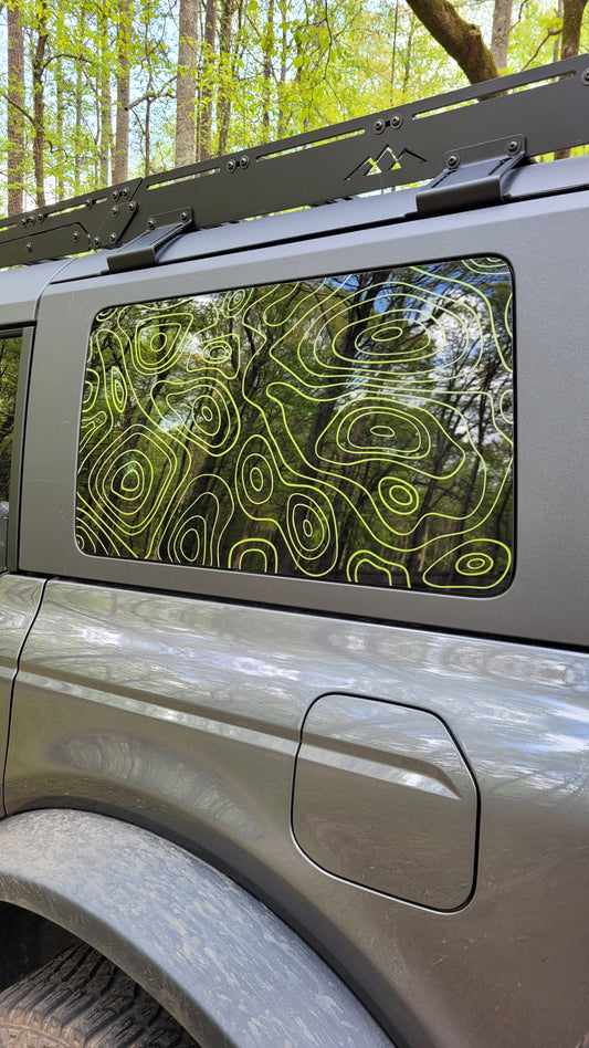 Topography Lines Vinyl Decal for Car Truck RV Camper Window Trailer Van