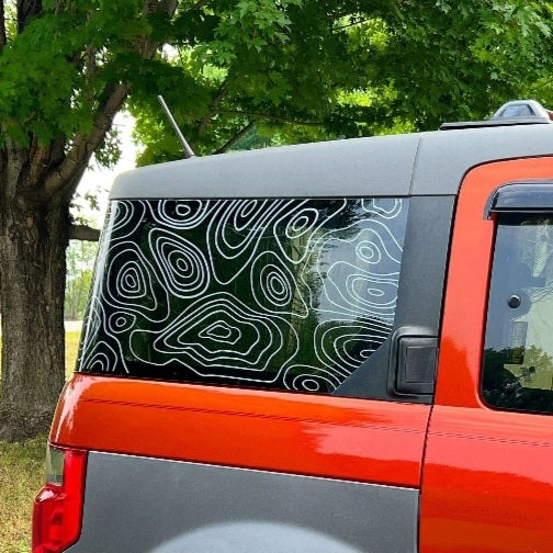 Topography Lines Vinyl Decal for Car Truck RV Camper Window Trailer Van