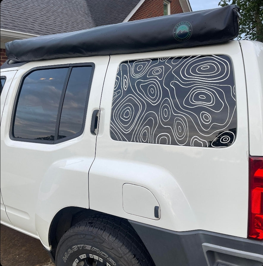 Topography Lines Vinyl Decal Sticker for your Car, Truck, RV, Camper, Van, Trailer. Multiple colors and sizes.