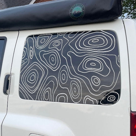 Topography Lines Vinyl Decal for Car Truck RV Camper Window Trailer Van