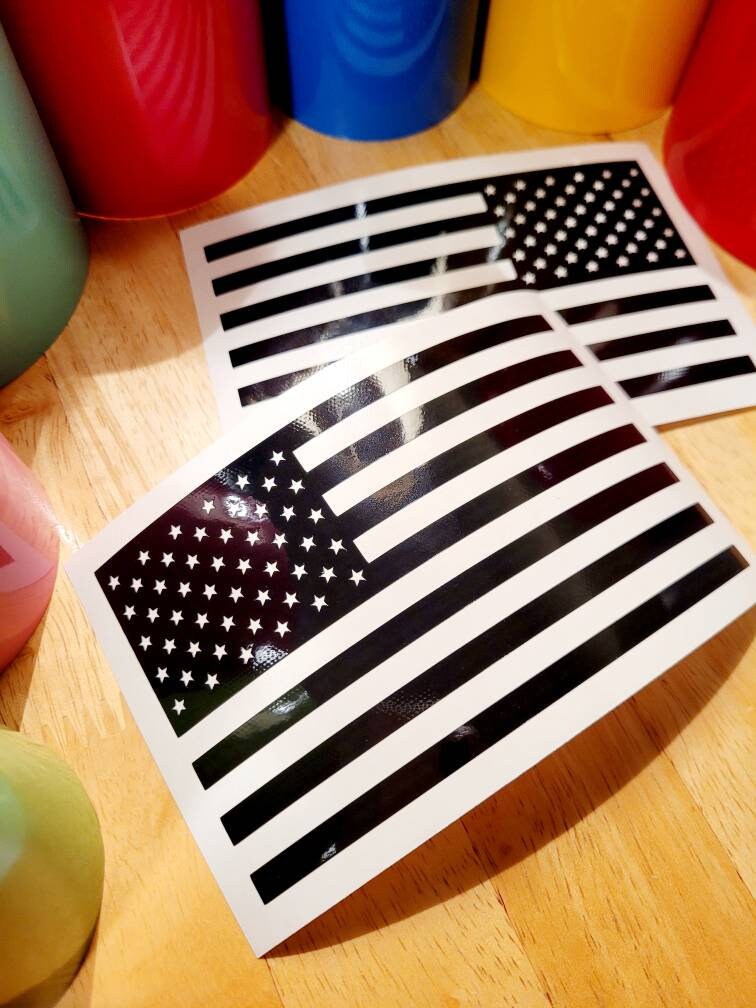 American Flag Vinyl Decal Set | US Flag Fender Stickers
