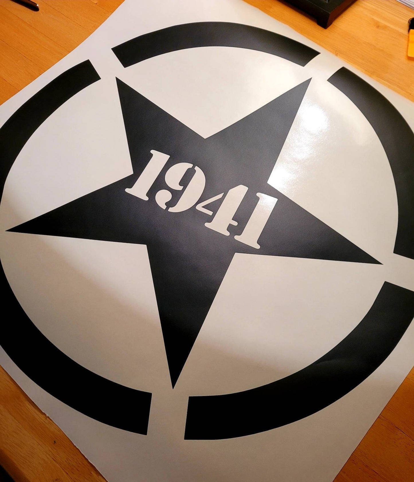 1941 Army Star Vinyl Decal Sticker for Car Truck RV Camper Trailer