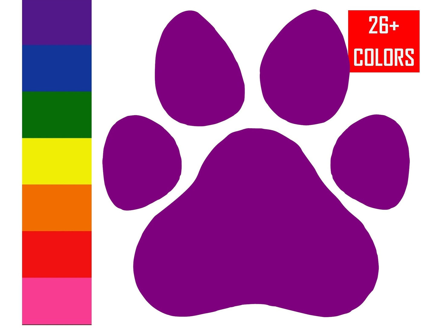 Paw Print Vinyl Decal, Car, Truck, RV, Camper, Laptop Sticker, Pet Lover Gift