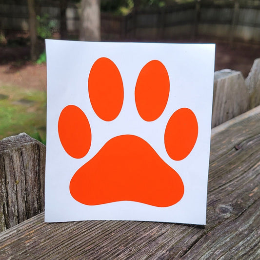 Cat Paw Print Vinyl Decal Sticker for car, truck, window, hood, door, fender, cup, pet bowl and laptop