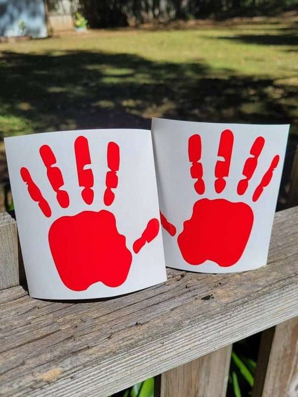 Hand Wave Vinyl Decal Sticker, Car Decor