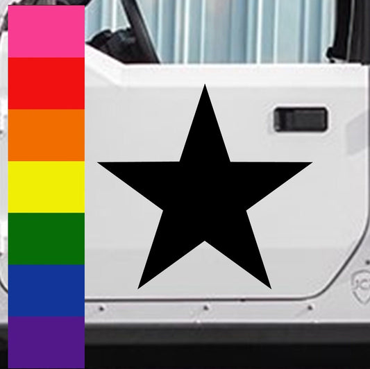 Military Star Vinyl Decal, Car/Truck/Toy Sticker, Multiple Colors & Sizes