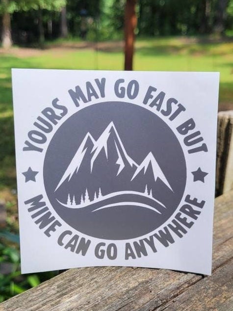 Mountain Theme Vinyl Sticker for Car, Truck, RV, Camper, Van, Trailer