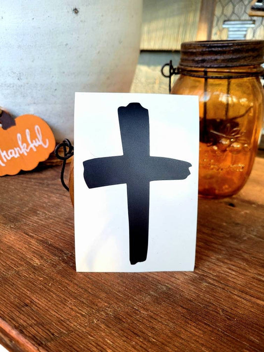 Christian Cross Vinyl Decal Sticker for Car, Truck, RV, Camper, Van, Trailer