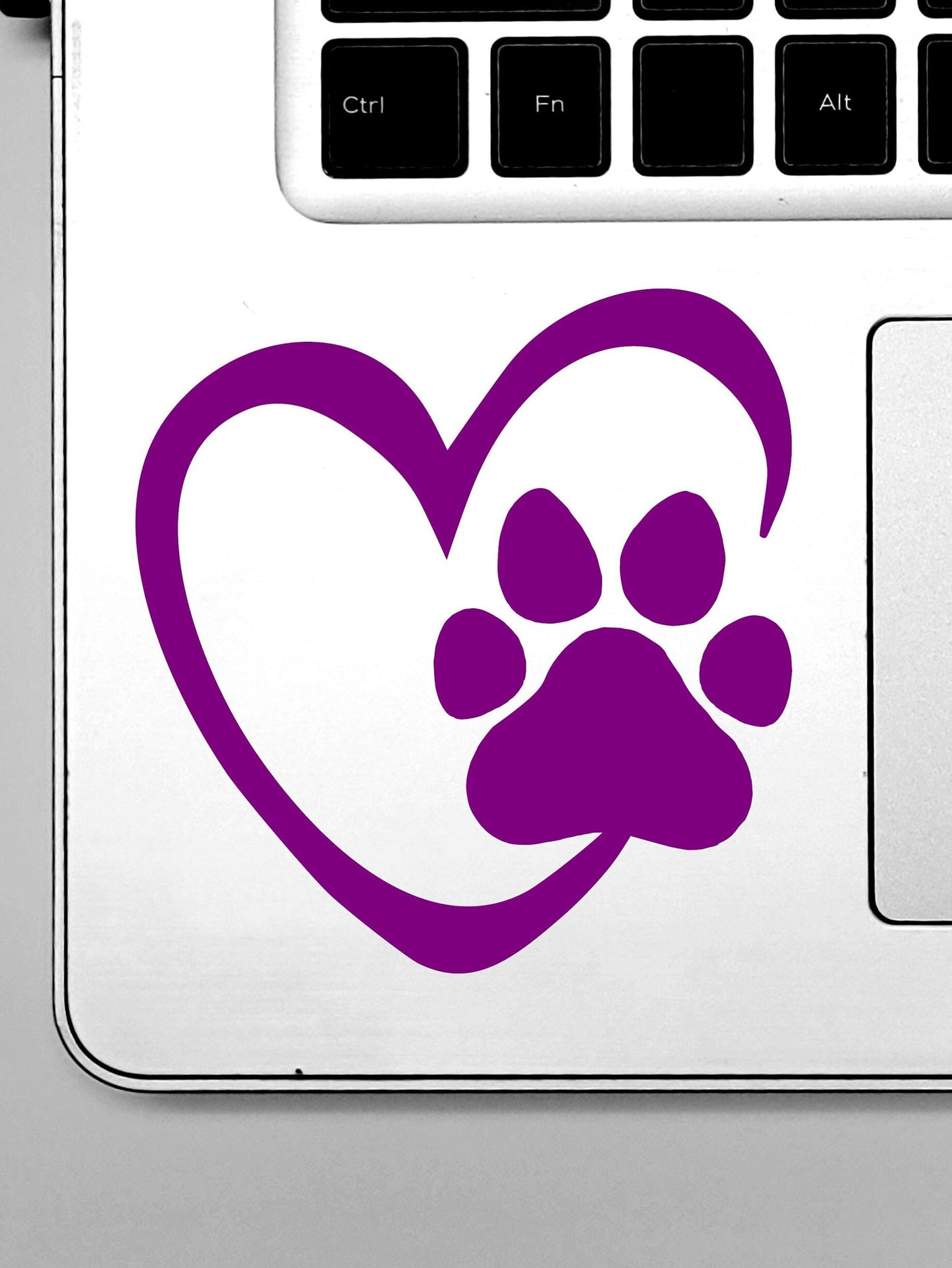 Heart Paw Print Vinyl Decal, Car, Truck Sticker