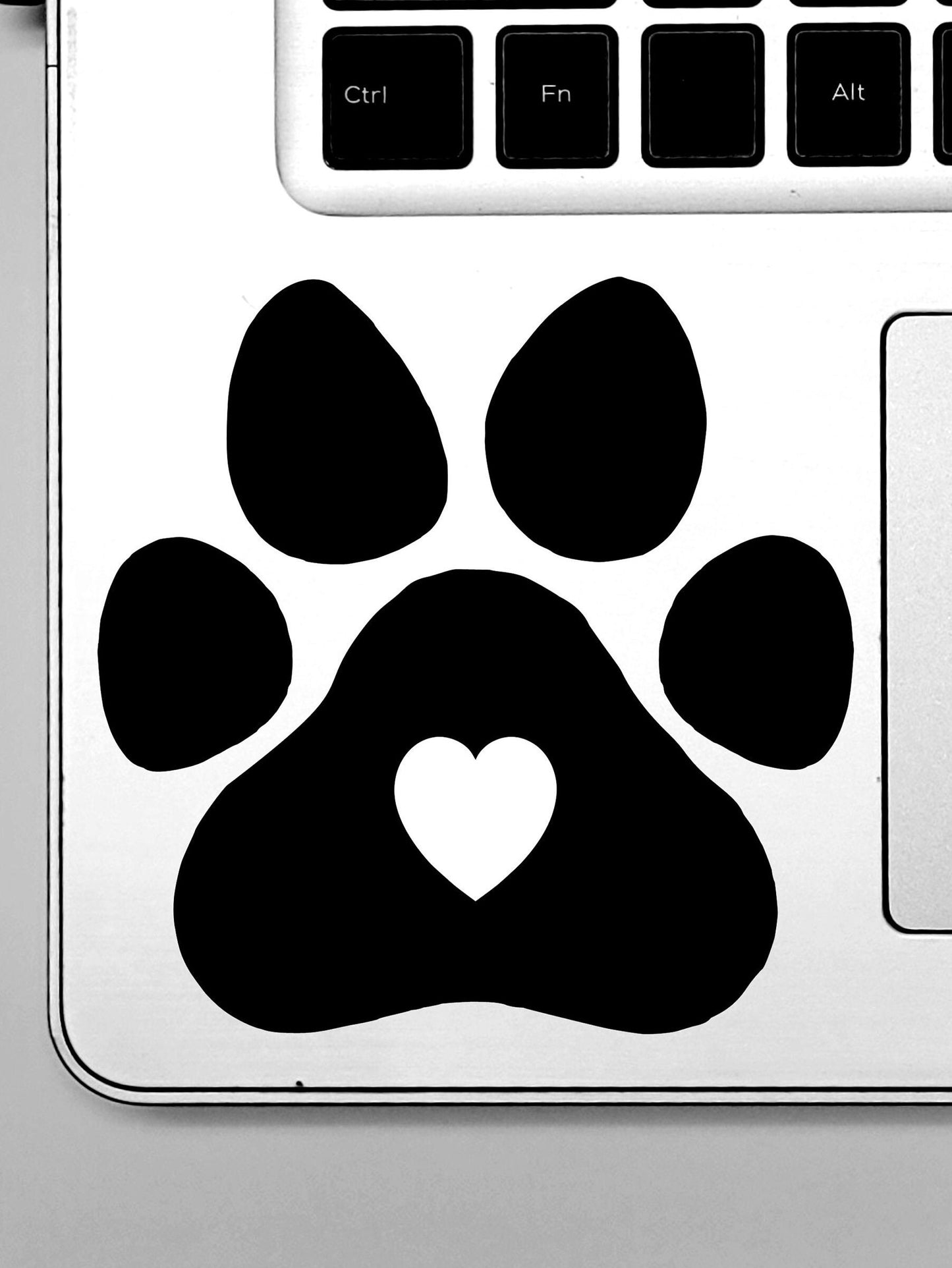 Paw Print Heart Vinyl Decal Sticker, Car Truck Window Decor