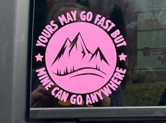 Mountain Theme Vinyl Sticker for Car, Truck, RV, Camper, Van, Trailer