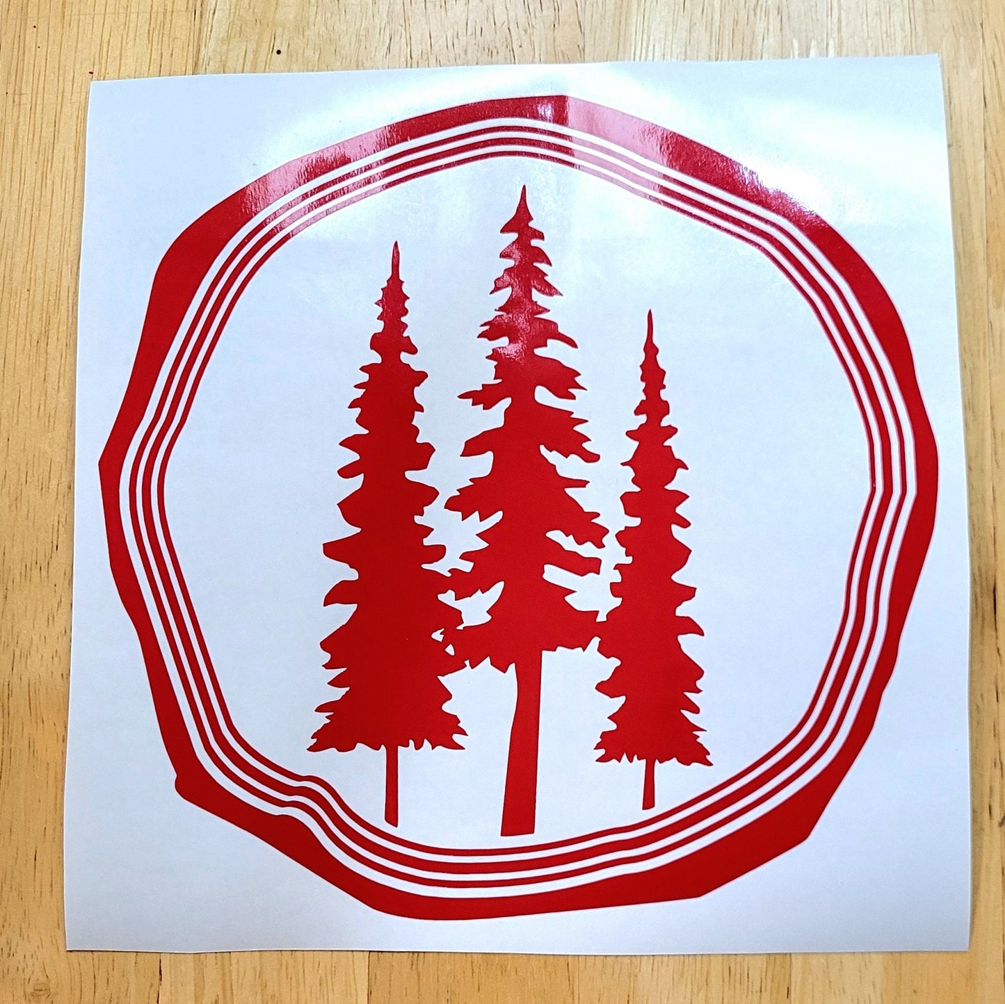 Trees with Rings Vinyl Decal Sticker, Car, Truck, RV, Camper and Trailer