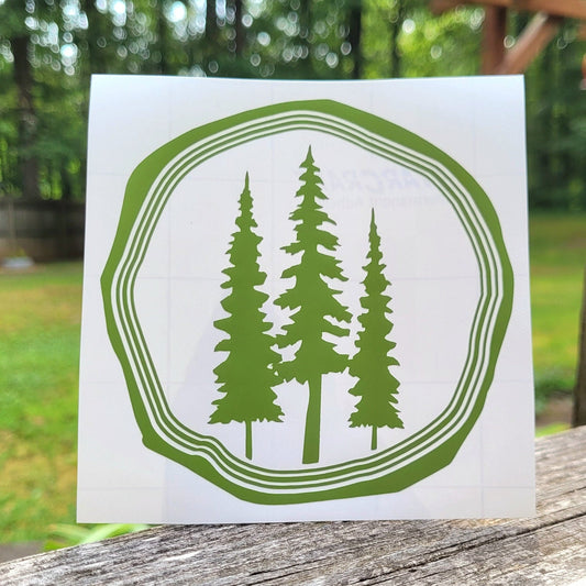 Trees with Rings Vinyl Decal Sticker, Car, Truck, RV, Camper and Trailer
