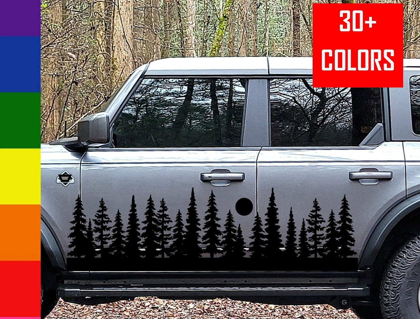 Forest Trees Vinyl Decal, Car Truck RV Camper Van Trailer Graphics
