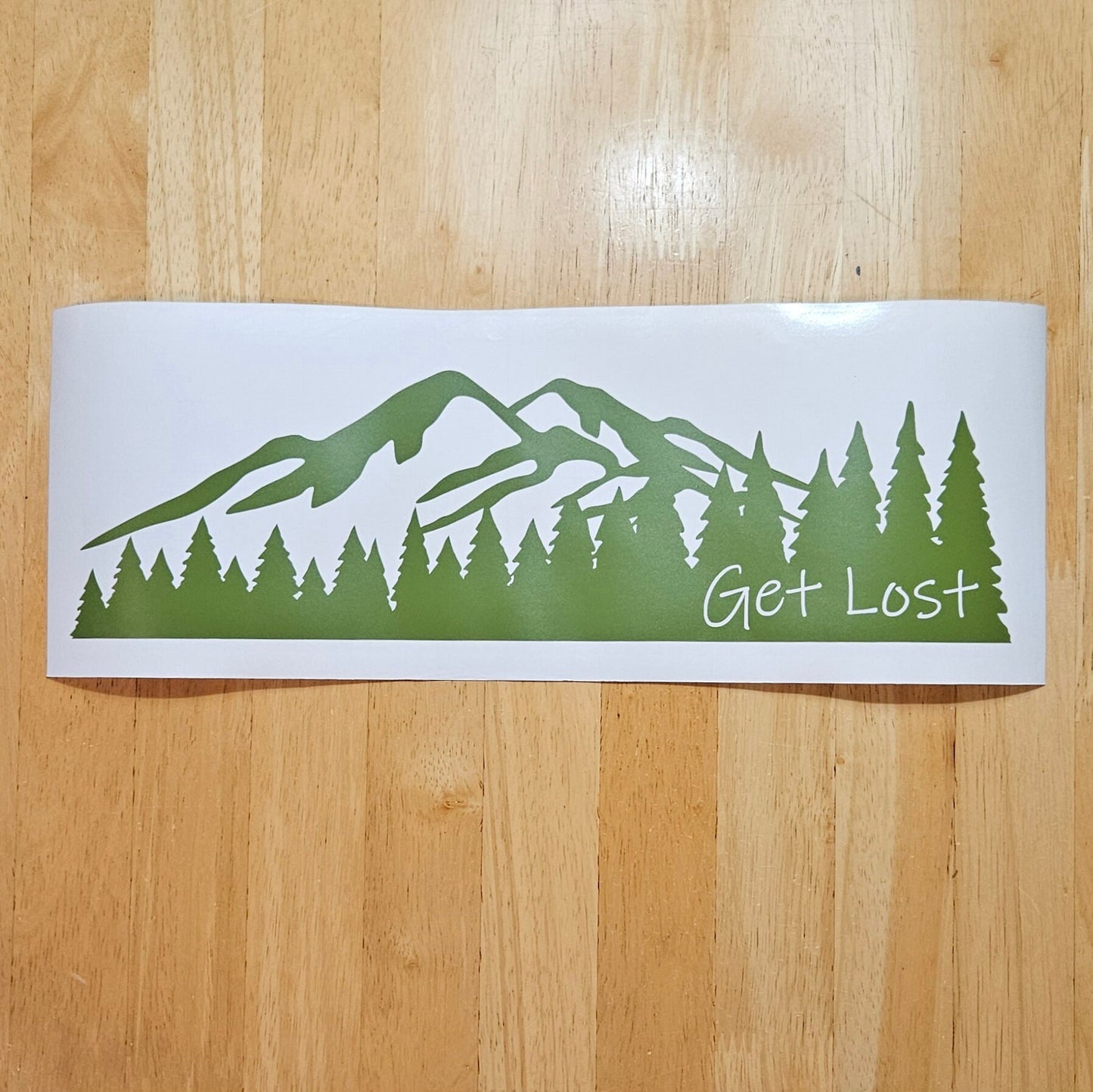 Get Lost Mountains and Trees Vinyl Decal Sticker
