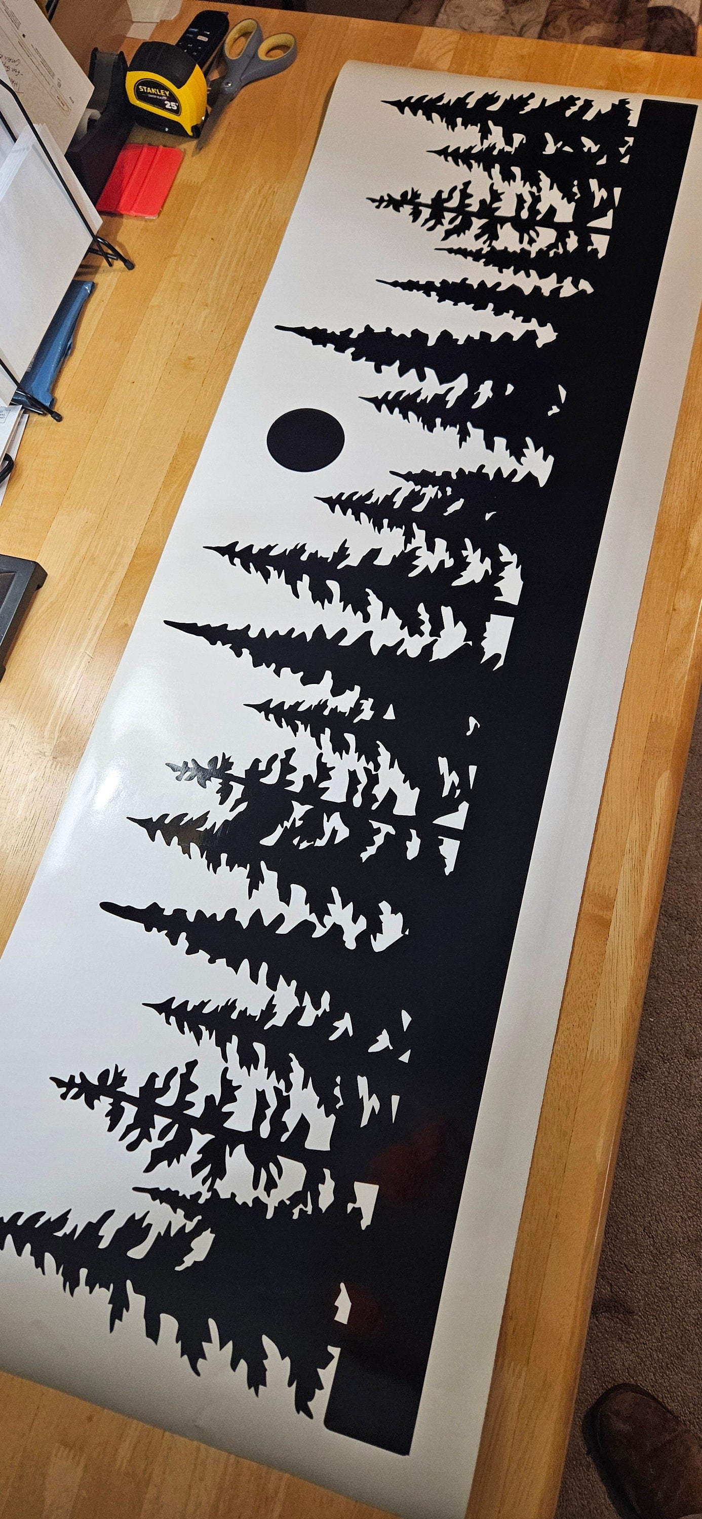 Forest Trees Vinyl Decal, Car Truck RV Camper Van Trailer Graphics