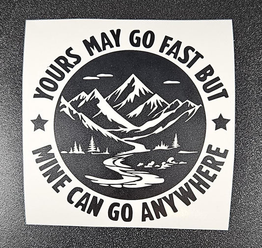 Mountains Vinyl Decal Sticker for Car, Truck, RV, Camper, Van, Trailer