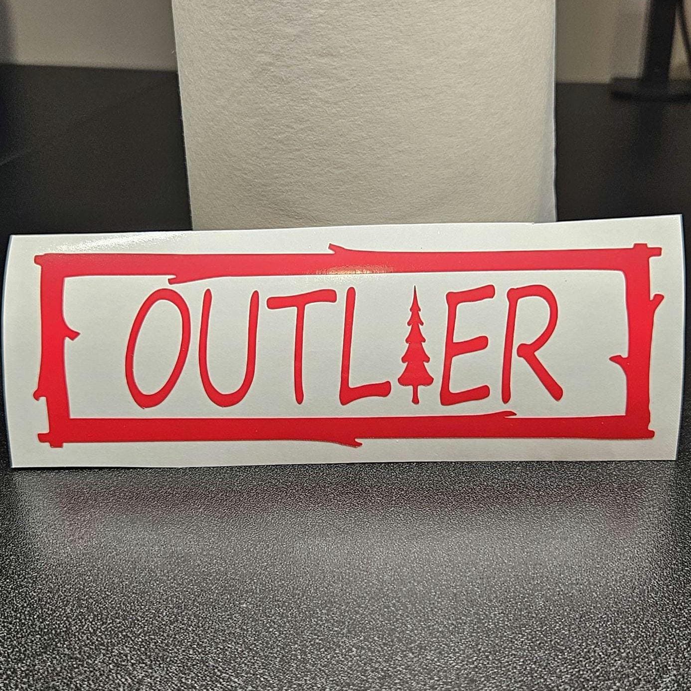 Outlier Outdoors Vinyl Decal Sticker for Car Truck RV Camper Van Trailer
