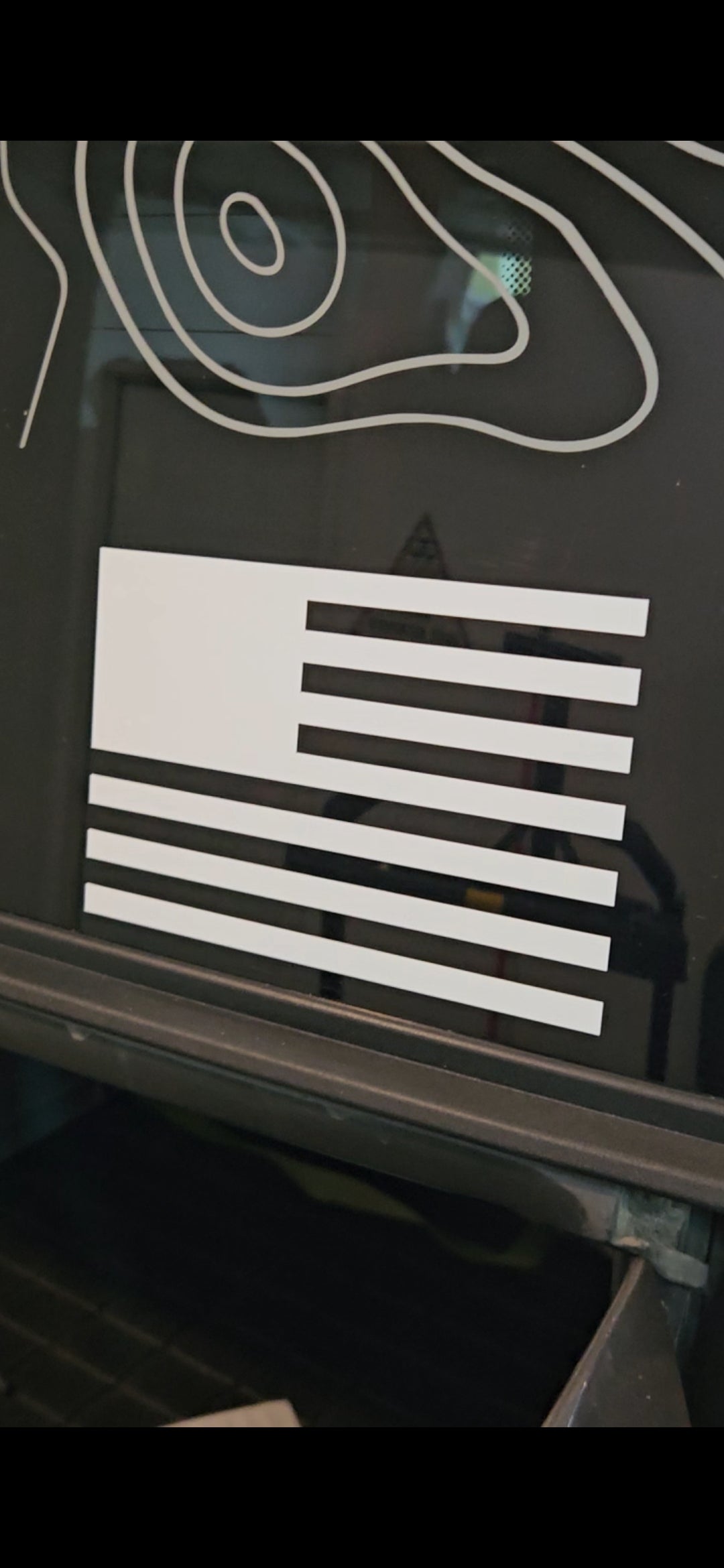 American Flag without Stars Vinyl Decal Sticker Set