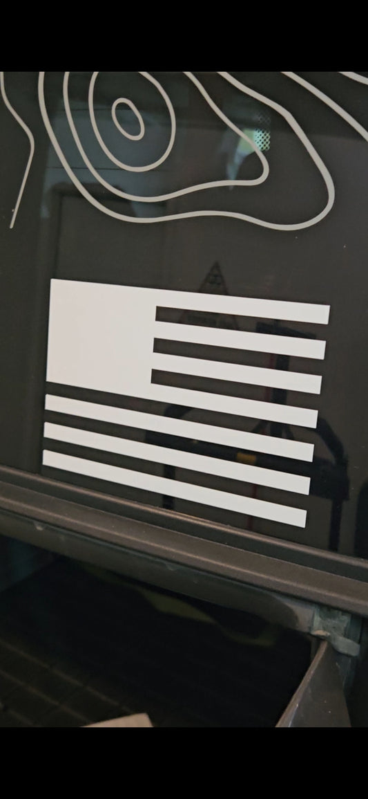 American Flag without Stars Vinyl Decal Sticker Set