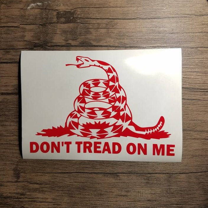 Don't Tread On Me Gadsden Vinyl Decal Sticker for car truck laptop bumper sticker, Dont Tread On Me, Rattlesnake Flag, Military Flag Decals