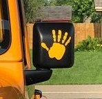 Hand Wave Vinyl Decal Sticker with for car, laptop, cup, mug, cellphone, bumper sticker | Single Decal or Set in Multiple Colors and Sizes