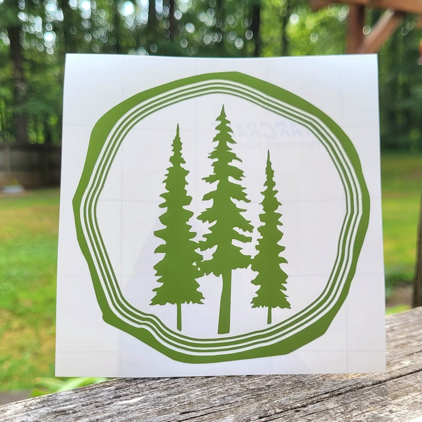 Trees Forest Vinyl Transfer Decal Sticker for Car, Truck, Camper, RV, Van, window, laptop, cup. Multiple Colors offered and large sizes.